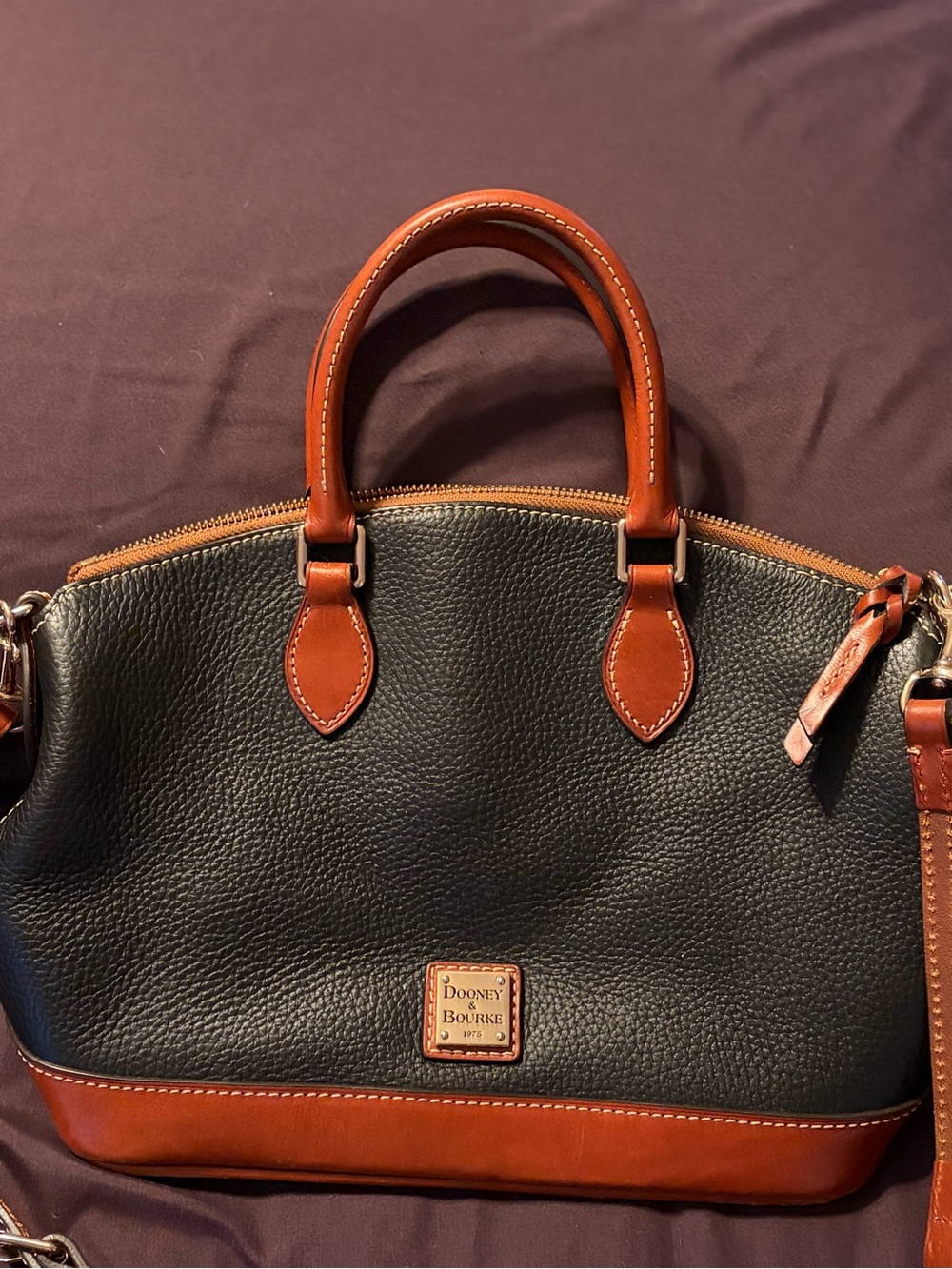 Dooney & Bourke Red Interior Leather-Trim Crossbody - Picture 4 of 5